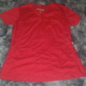 Grey's Anatomy button detail scrub top